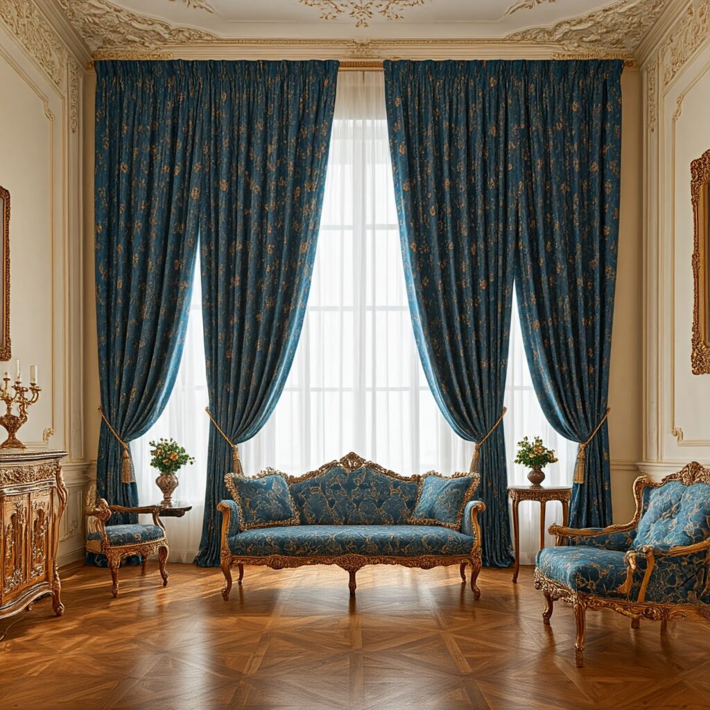 Blue Living Room Curtain Ideas