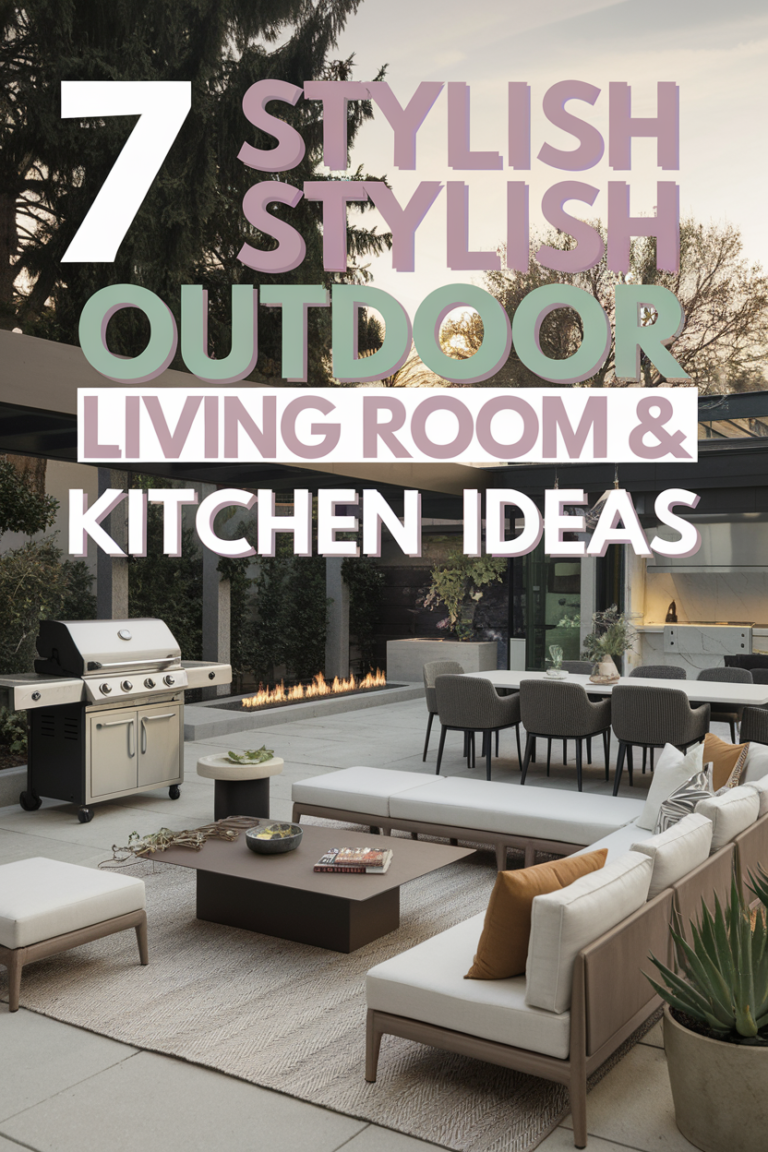 7 Stylish Outdoor Living Room & Kitchen Ideas