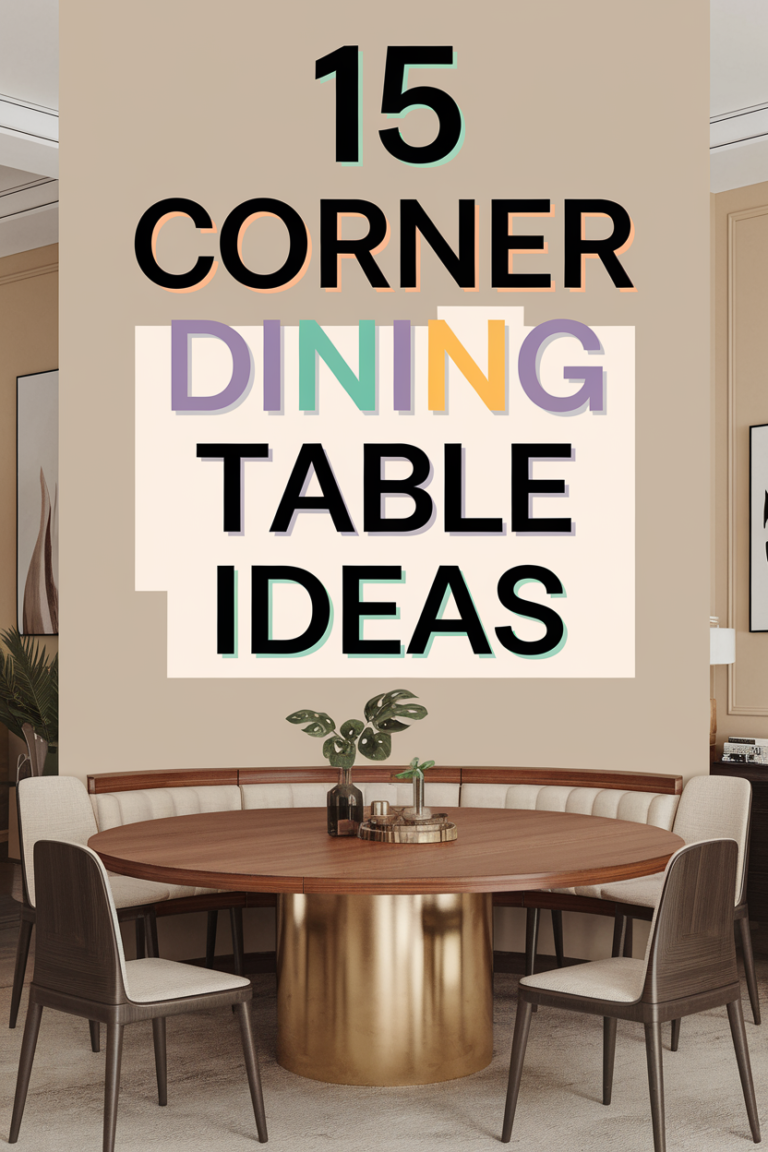 Corner Dining Table Ideas