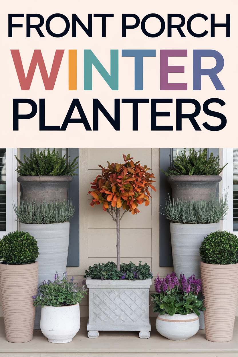 Front Porch Winter Planters