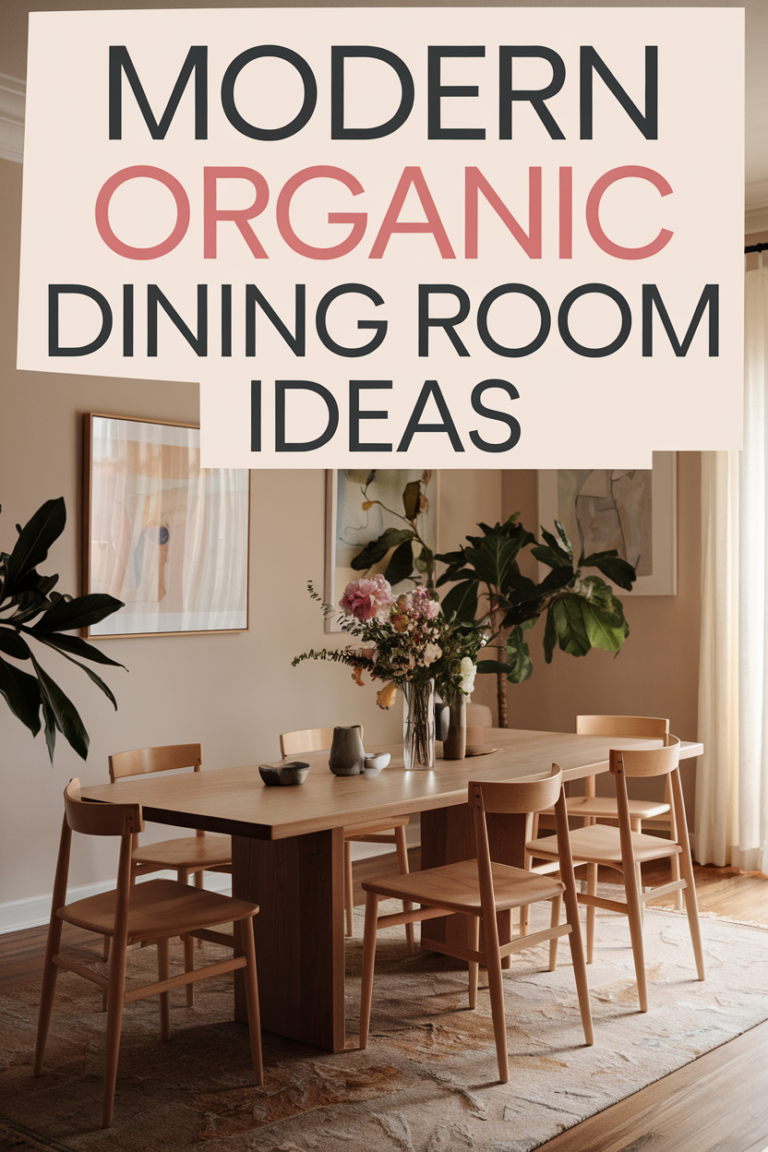 Modern Organic Dining Room Ideas